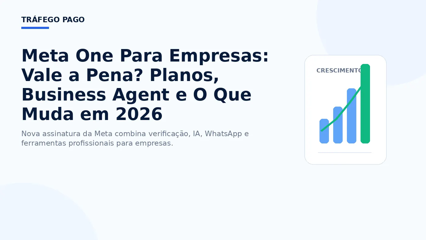 Meta One Para Empresas: Vale a Pena? Planos, Business Agent e O Que Muda em 2026