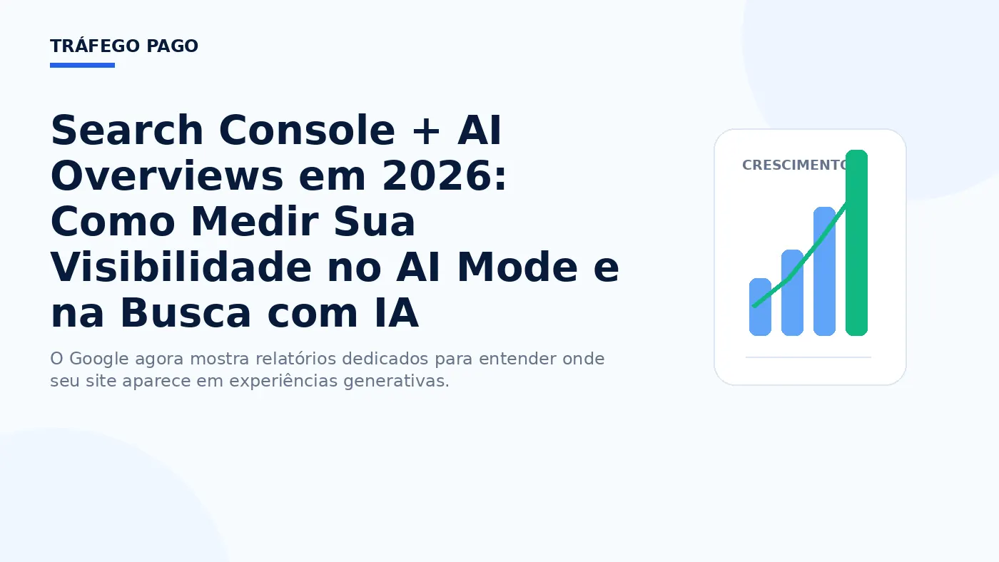 Search Console + AI Overviews em 2026: Como Medir Sua Visibilidade no AI Mode e na Busca com IA