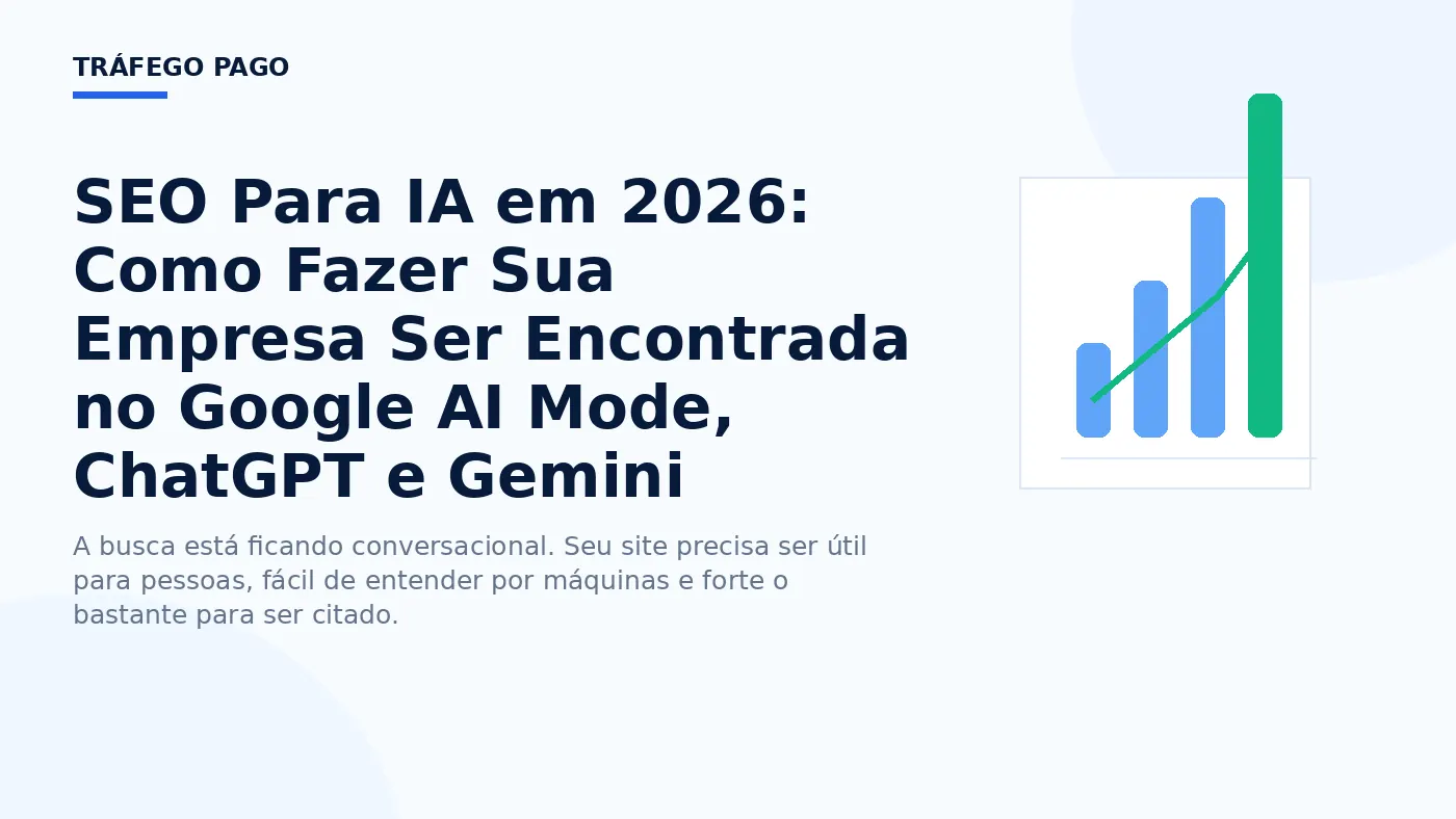 SEO Para IA em 2026: Como Fazer Sua Empresa Ser Encontrada no Google AI Mode, ChatGPT e Gemini
