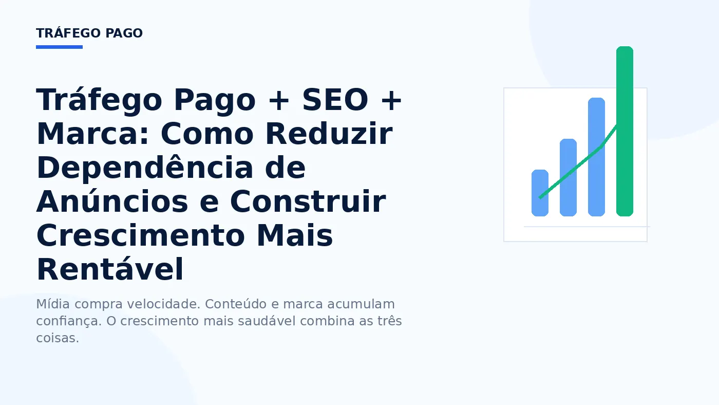 Tráfego Pago + SEO + Marca: Como Reduzir Dependência de Anúncios e Construir Crescimento Mais Rentável